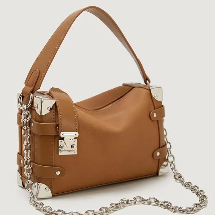 custom PU leather shoulder bag