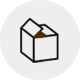Packaging box icon representing export packing workflow for custom handbag manufacturing