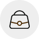 Handbag icon representing custom handbag manufacturer sampling and product reference workflow