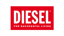 Diesel logo graphic used for private label handbag production reference documentation