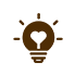 Light bulb icon representing handbag factory process planning for OEM production