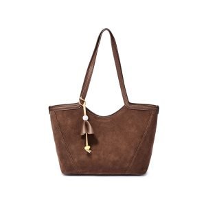 Brown tote handbag sample for custom handbag manufacturing specification review