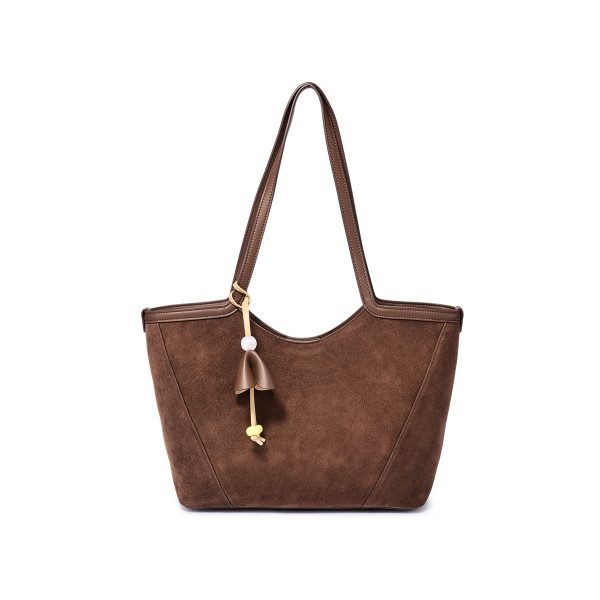 Brown tote handbag sample for custom handbag manufacturing specification review