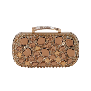 Rhinestone hard clutch sample for private label handbag production review