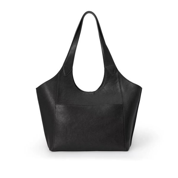 Black leather tote sample for custom handbag manufacturing specification review