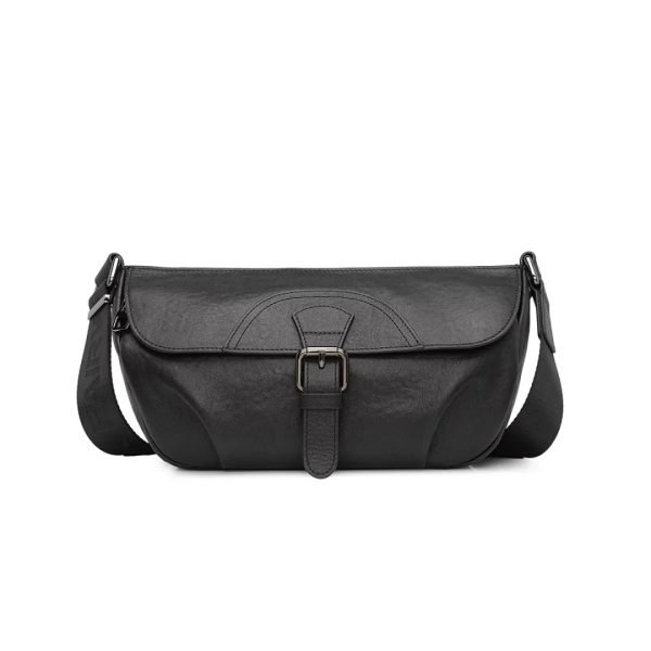 Black flap shoulder bag sample for private label handbag production review