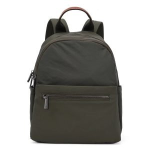 Custom handbag manufacturer backpack sample with front zipper and shoulder straps