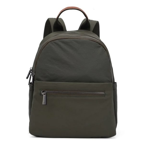 Custom handbag manufacturer backpack sample with front zipper and shoulder straps