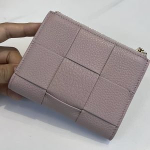 Woven leather zip wallet sample for private label handbag production review