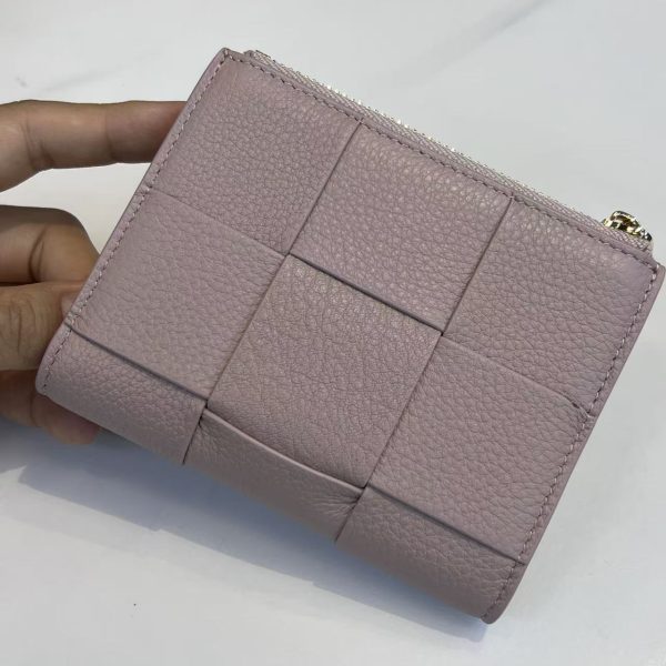 Woven leather zip wallet sample for private label handbag production review