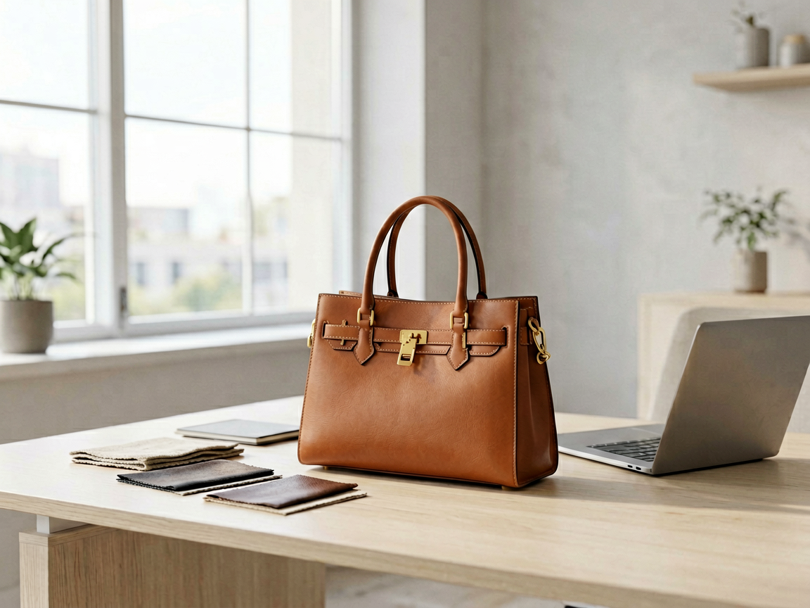 vegan leather handbag lifestyle scene
