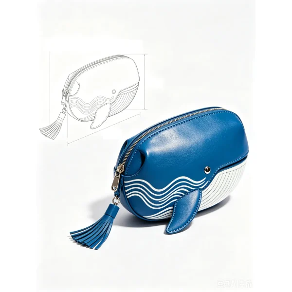 AM103 OEM Custom 3D Animal Shaped Cowhide Leather Backpack Supplier for Brands