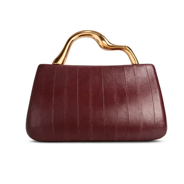 BC102 OEM ODM Structured Cowhide Leather Box Clutch Handbag Supplier Direct