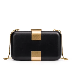 BC104 Bulk Rhinestone Accented Leather Evening Box Clutch Supplier Direct Wholesale