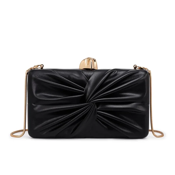 BC106 Genuine Leather Wrapped Hard Shell Evening Box Clutch Manufacturer Direct