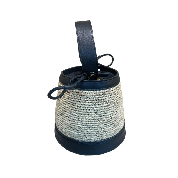 BT101 Custom Full-Grain Leather Bucket Bag Supplier with Drawstring Closure