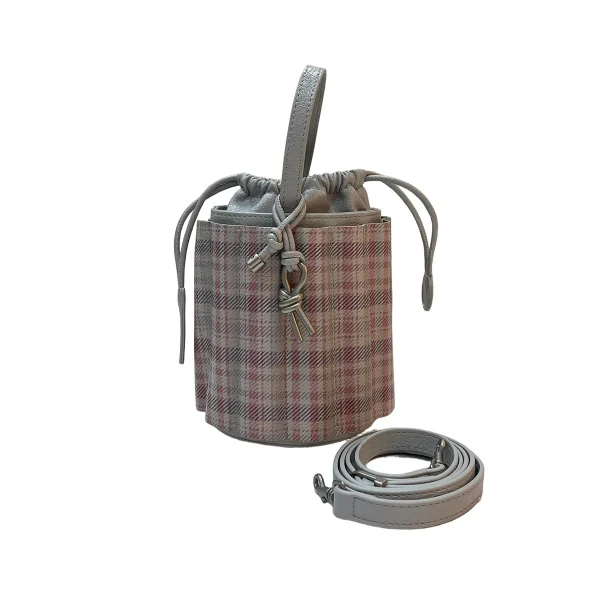 BT104 Bulk Vegetable-Tanned Leather Bucket Shoulder Bag Supplier with Leather Strap
