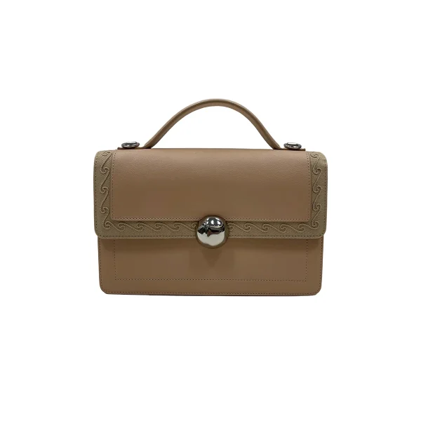 CB113 Wholesale Classic Cowhide Leather Crossbody Bag Factory with Hand-Painted Edges