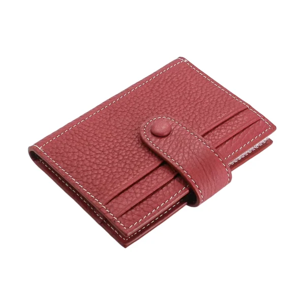CD110 OEM Compact Cowhide Leather Card Sleeve Pouch Supplier with Quick Access Slot
