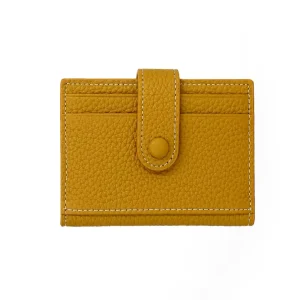 CD113 Wholesale Anti-Scratch Leather Card Pouch Factory with Key Ring Attachment