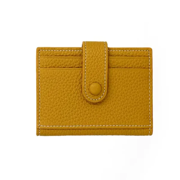 CD113 Wholesale Anti-Scratch Leather Card Pouch Factory with Key Ring Attachment