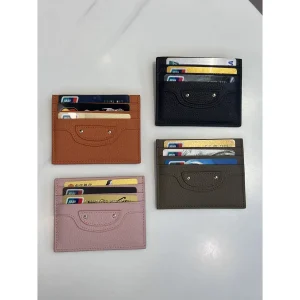 CD116 Custom Two-Tone Genuine Leather Card Holder Factory Direct Wholesale