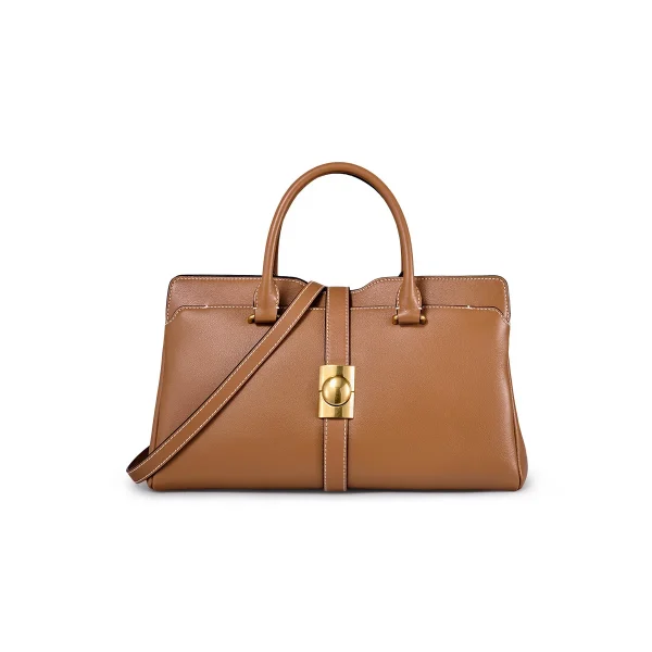 HD125 Custom Two-Tone Genuine Leather Handbag Factory (OEM ODM Service)