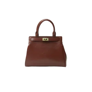 HD134 OEM Custom Embossed Logo Cowhide Leather Handbag Factory Direct