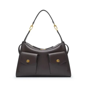 HS119 Custom Two-Tone Leather Hobo Shoulder Bag Manufacturer OEM Direct