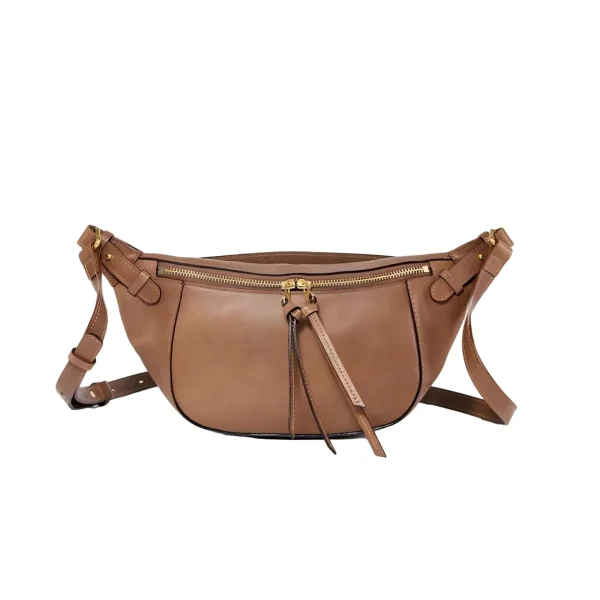 SW103 OEM Custom Nappa Leather Waist Bag Factory with Adjustable Strap & Metal Buckle