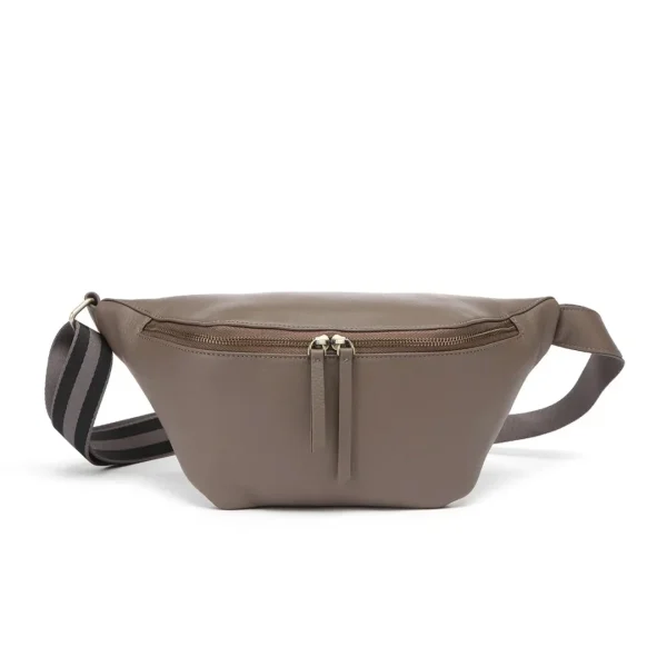 SW105 Custom Anti-Theft Cowhide Leather Waist Bag Supplier with RFID Blocking Pocket