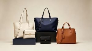Bally bag merchandising interpreted as an original seasonless retail assortment