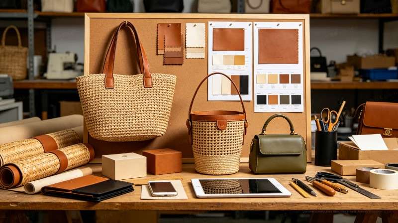 Original woven and textured handbag OEM material approval board