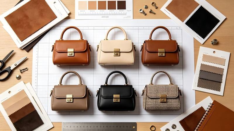 Original private-label handbag assortment grid for role price and inventory depth