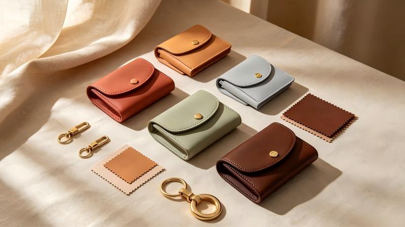 Spring-Summer 2026 original leather bag color study in warm neutral and muted seasonal tones