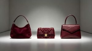 Valentino bag assortment interpreted as an original three-lane retail planning display