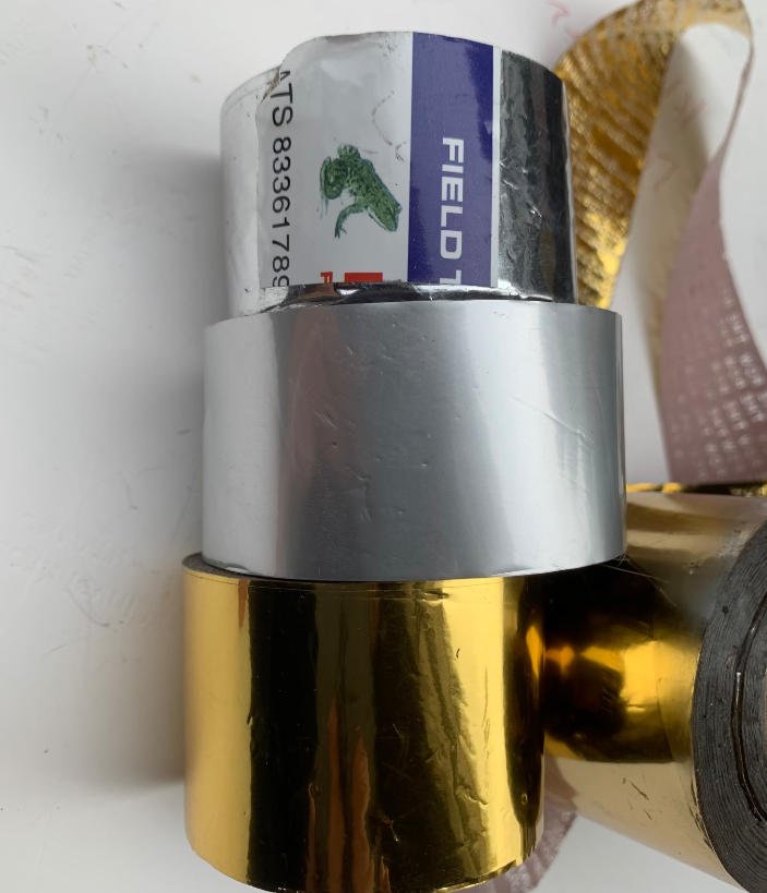 Gold and silver hot stamping foil rolls prepared for leather bag logo development