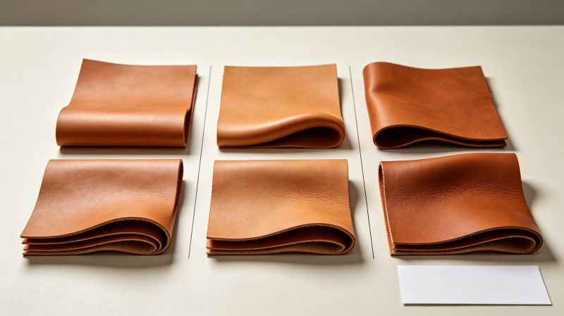 Bally leather longevity,Bally leather 2026,leather durability testing,foldable leather tote,soft-grain leather care Original leather temper board comparing firm balanced and supple panels