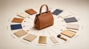 Manu Atelier materials translated into an original handbag sourcing risk map