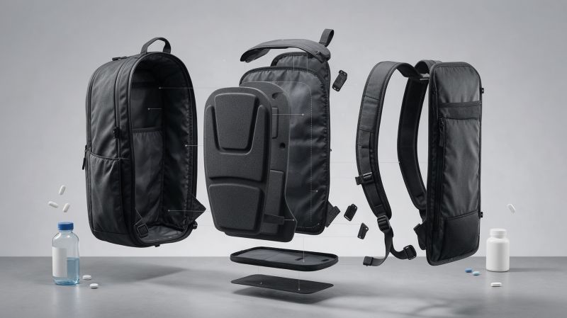 Polo Ralph Lauren sport bags,Polo Ralph Lauren 2026 bags,sport-to-city handbags,functional backpack sourcing,active carry bag design Original sport bag load path shown through straps back panel base and reinforcement layers