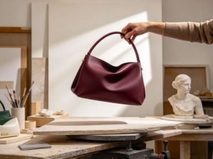 Orciani Virgo bags interpreted through an original hand-shaped soft handbag concept
